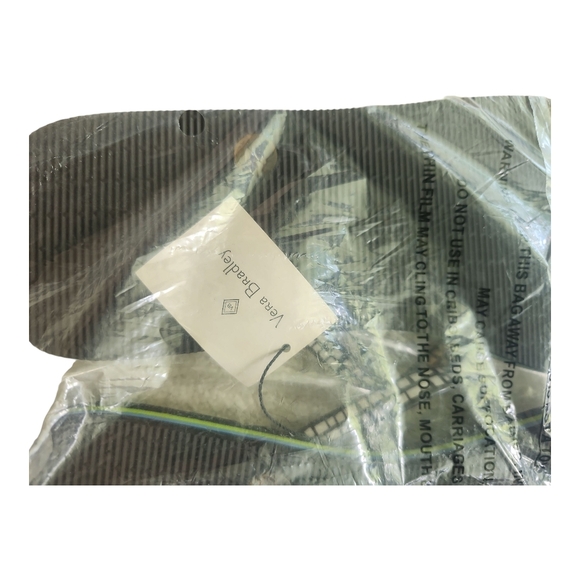 Vera Bradley Flip Flops Size Large (8–9) Blue Green Mosaic New in Bag - Picture 4 of 5